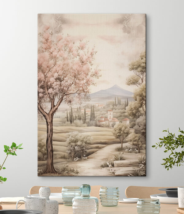 Cuadros Cuadro de un paisaje con árboles y un edificio (SKU: s41225) Cuadros Cuadros Cuadro de un paisaje con árboles y un edificio (SKU: s41225)