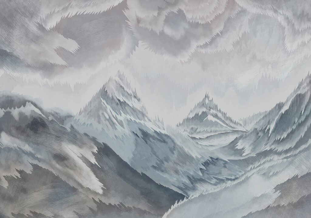Pintura de montañas y nubes Pintura de montañas y nubes