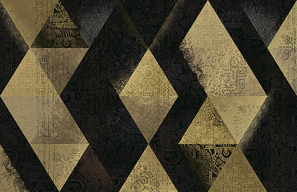 Mosaico de patrones triangulares luminosos Mosaico de patrones triangulares luminosos