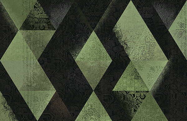 Diseño de rombos negros y verdes Diseño de rombos negros y verdes