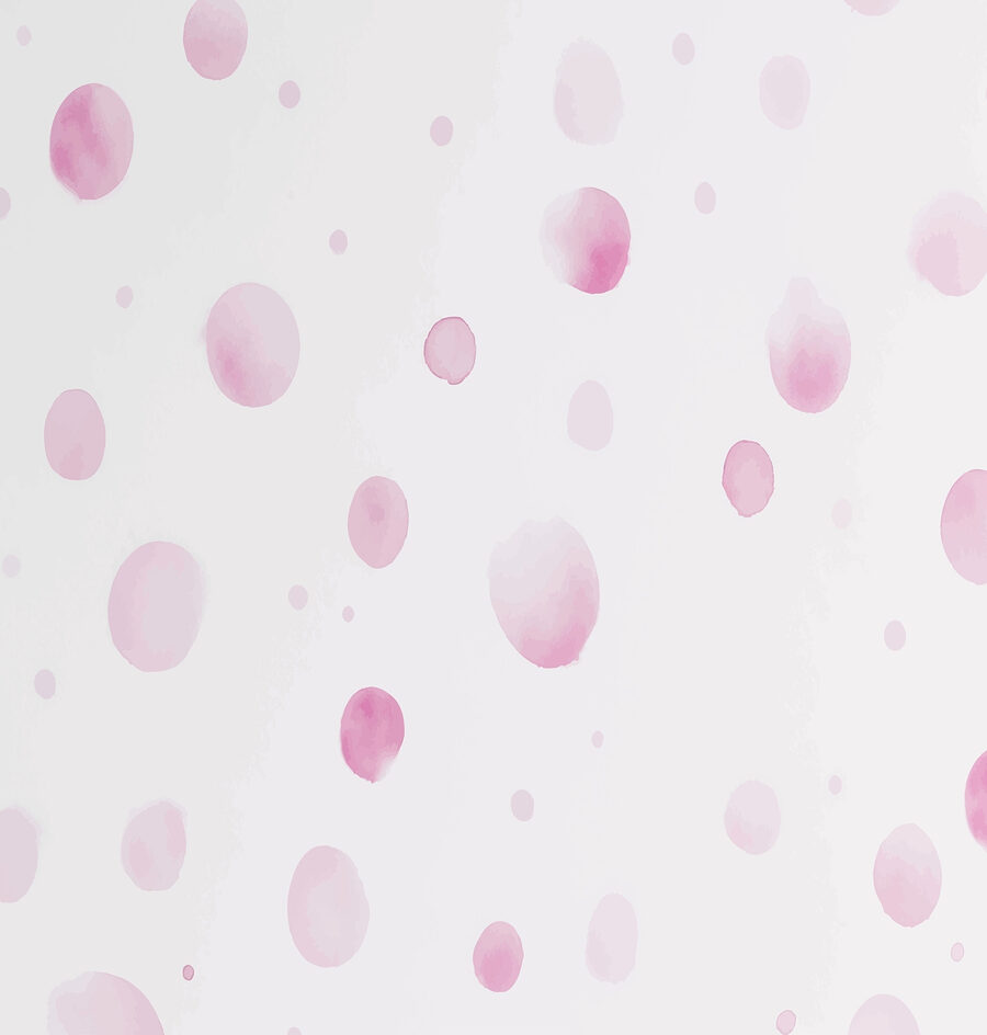 Papel pintado de lunares rosas y blancos
