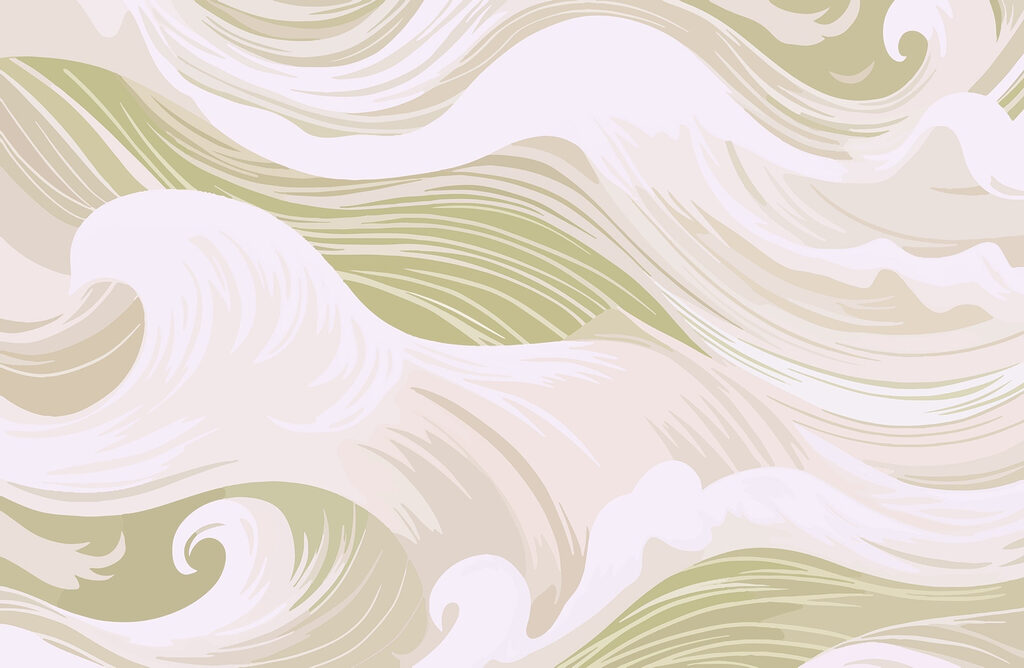 Olas blancas y verdes Olas blancas y verdes