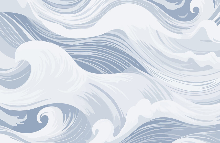 Ondas blancas y grises