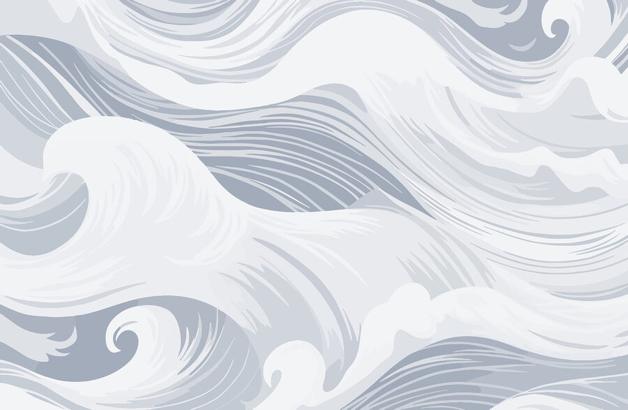 Ondas blancas y grises
