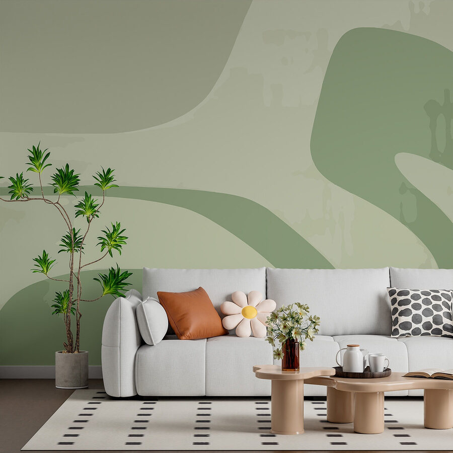 Fondo verde y blanco