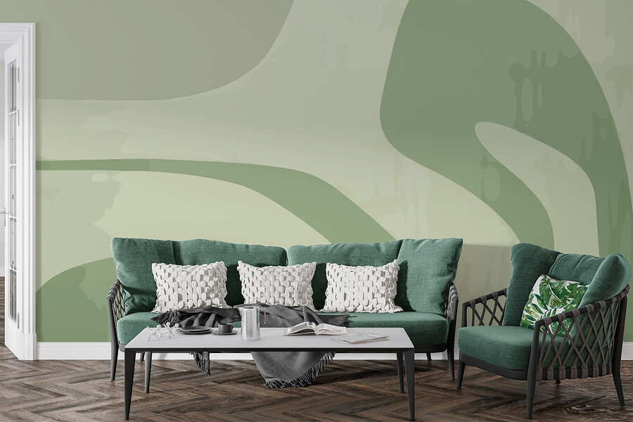 Fondo verde y blanco