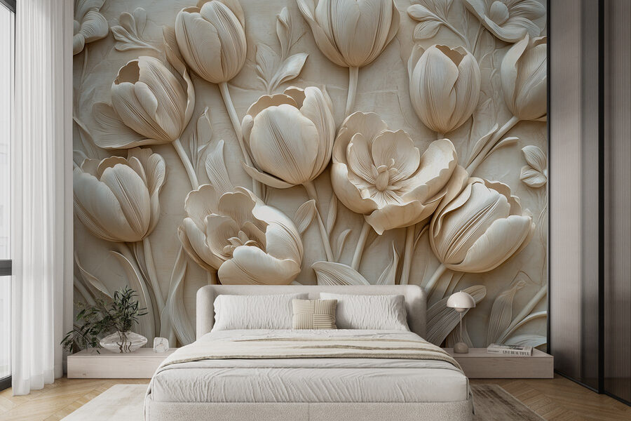Grupo de flores blancas