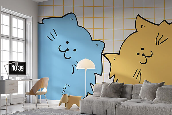 Gato azul y amarillo Gato azul y amarillo