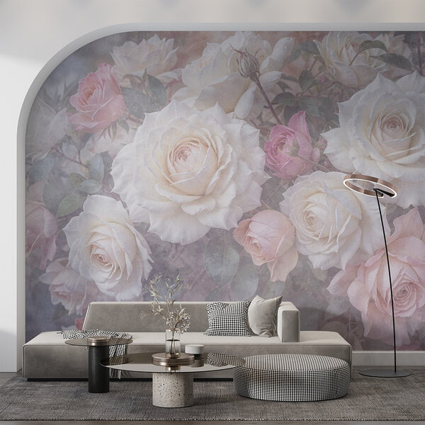 Group of white and pink roses Group of white and pink roses