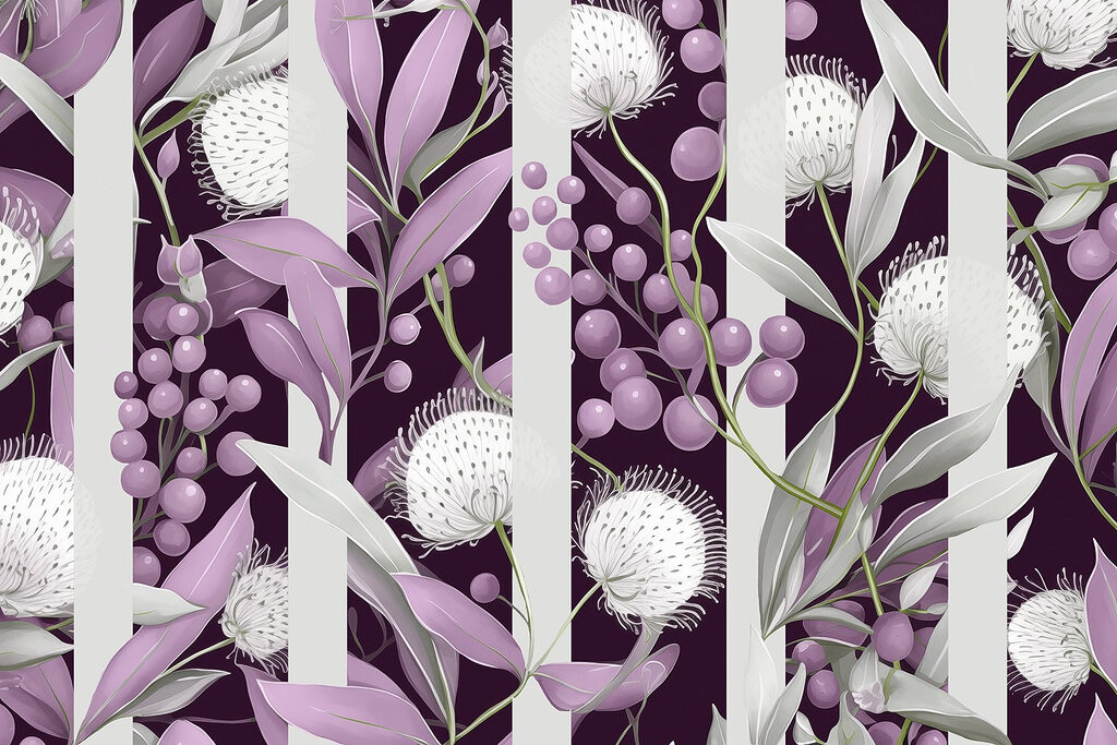 Motivo floral morado y blanco Motivo floral morado y blanco