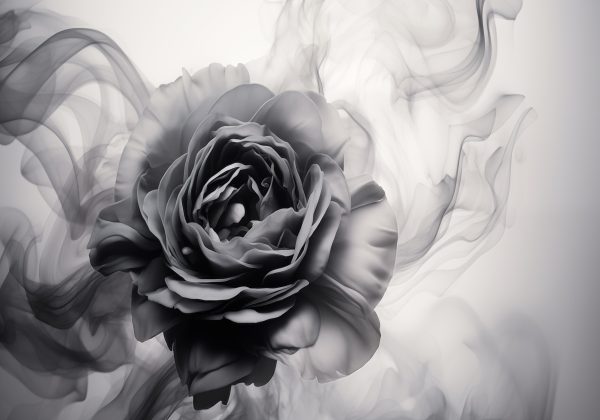 Imagen en blanco y negro de una rosa Imagen en blanco y negro de una rosa