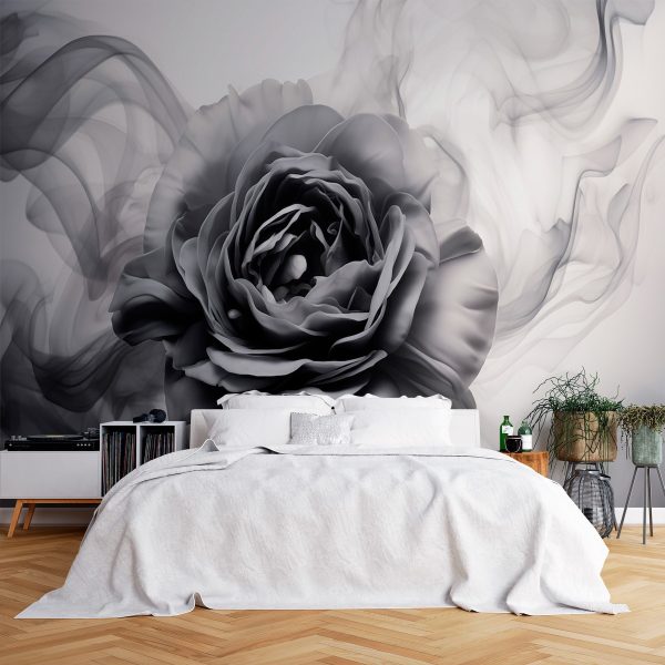 Imagen en blanco y negro de una rosa Imagen en blanco y negro de una rosa