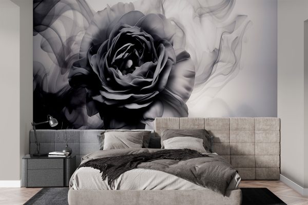 Imagen en blanco y negro de una rosa Imagen en blanco y negro de una rosa