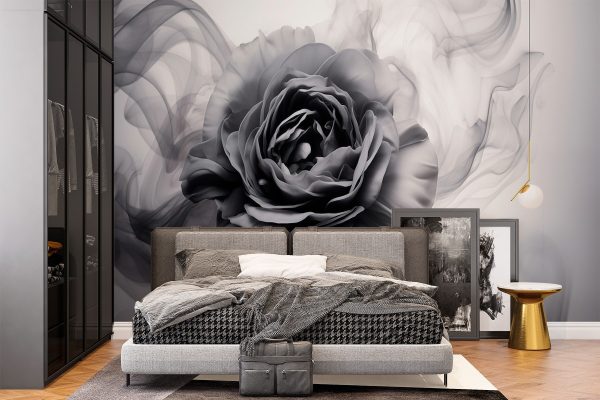 Imagen en blanco y negro de una rosa Imagen en blanco y negro de una rosa