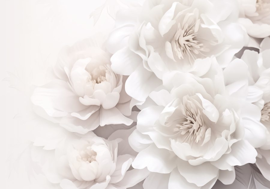 Grupo de flores blancas