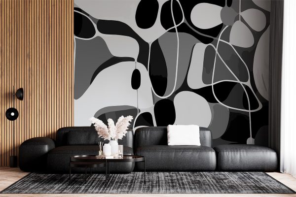 Fotomurales Fotomurales Patrón en blanco y negro (SKU: w01910v3)