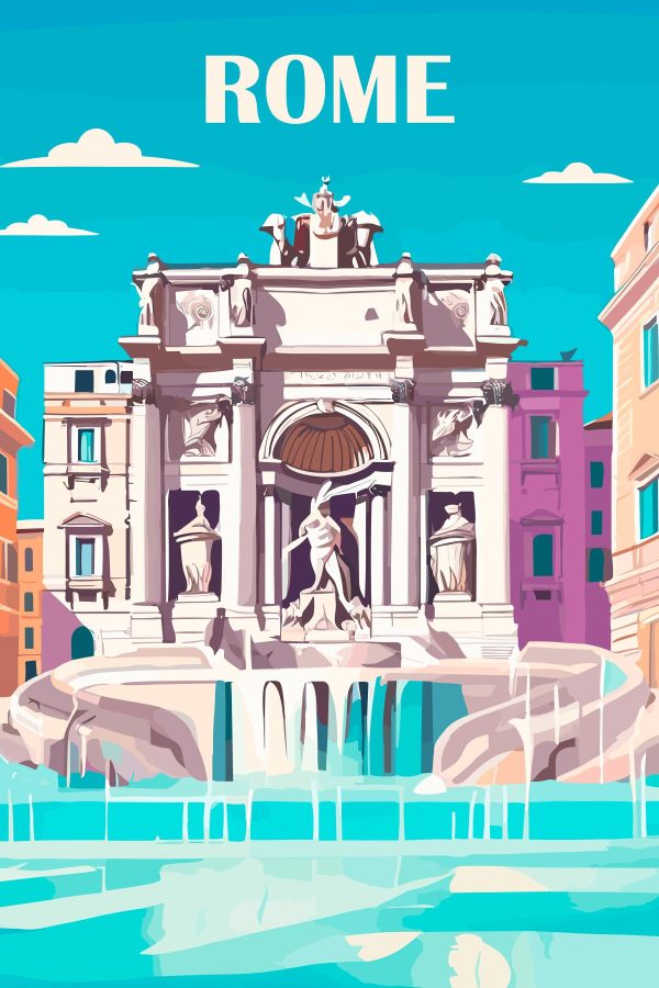 Statue in front of a fountain Statue in front of a fountain