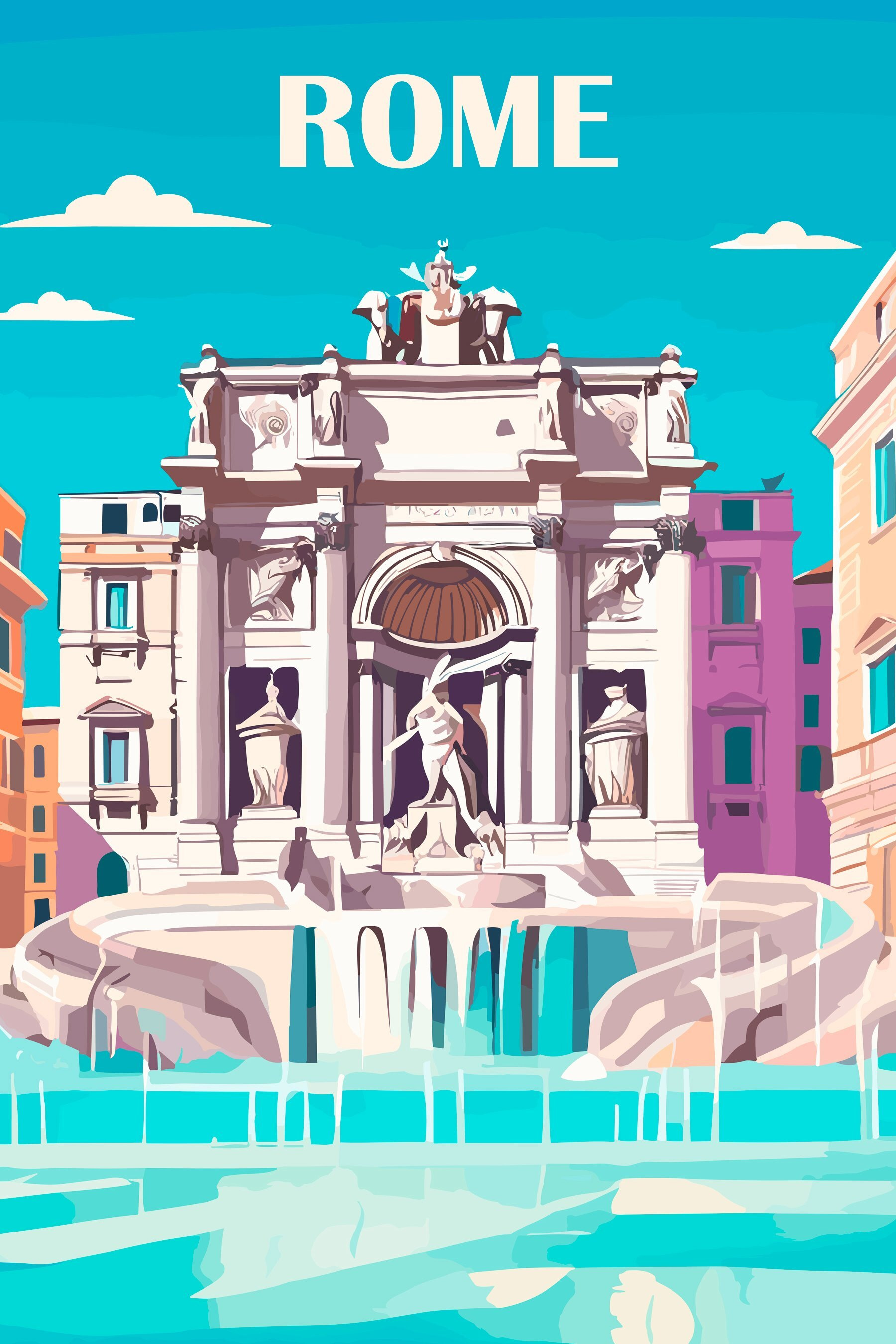 Statue in front of a fountain Statue in front of a fountain