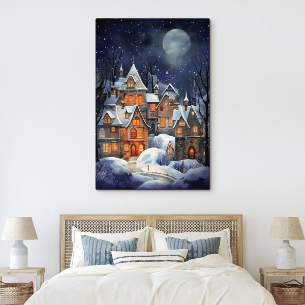 Cuadros Casas cubiertas de nieve en un bosque nevado (SKU: s41276) Cuadros Cuadros Casas cubiertas de nieve en un bosque nevado (SKU: s41276)