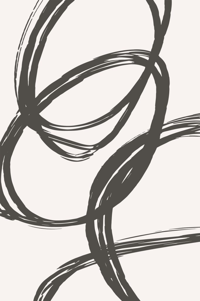 Black and white drawing of circles Black and white drawing of circles
