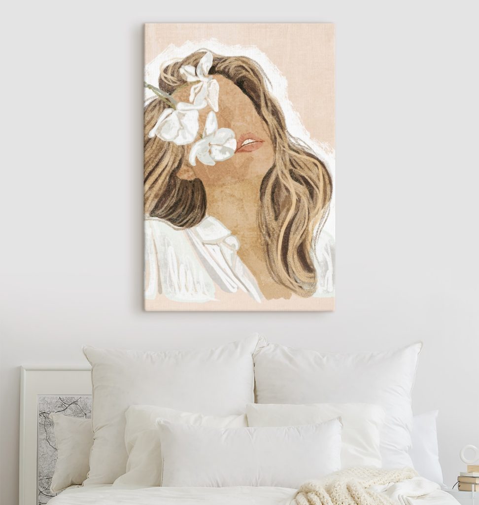 Woman with flowers in her hair