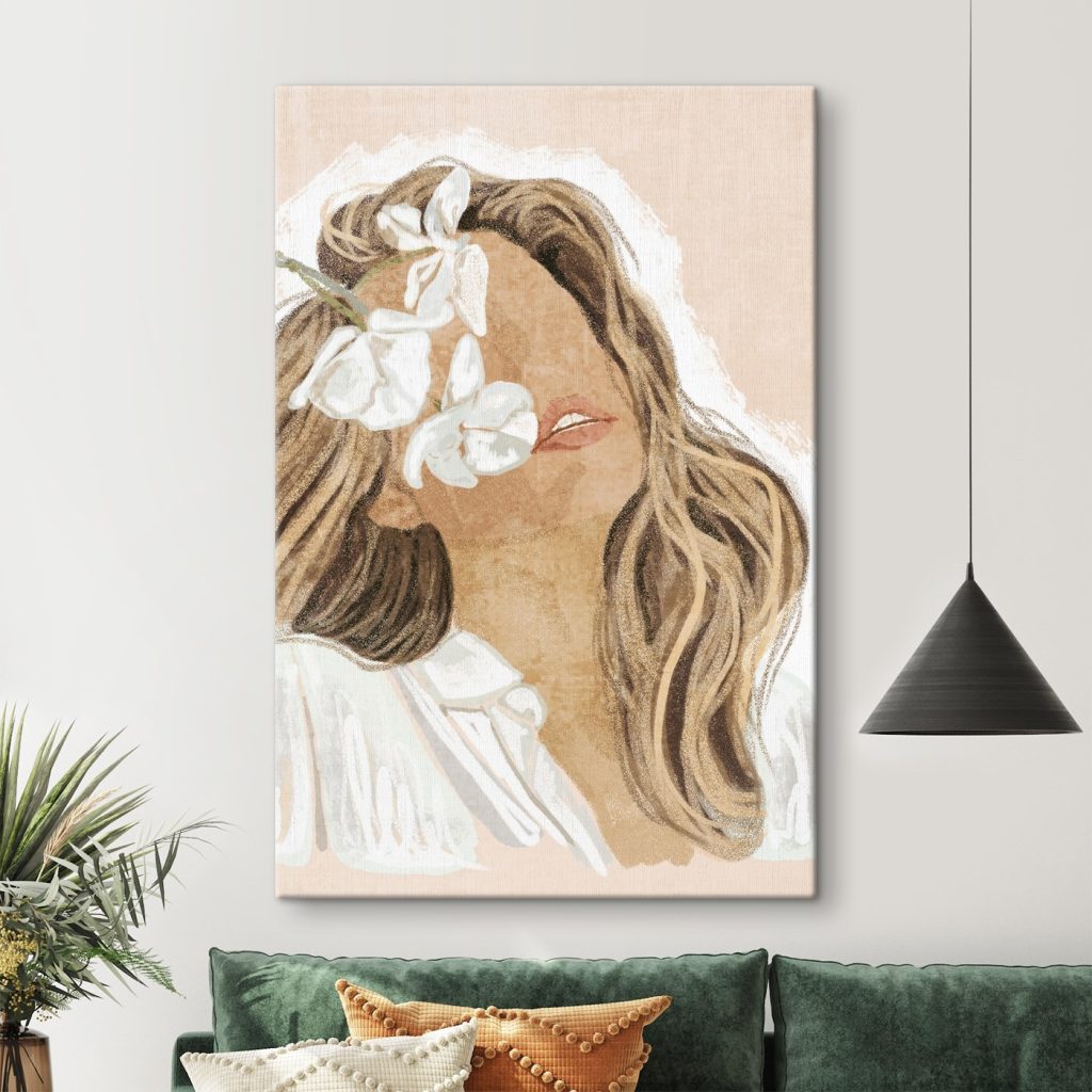 Woman with flowers in her hair