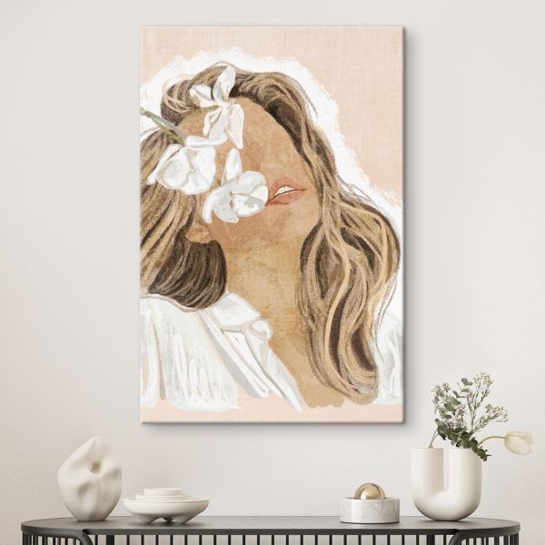 Woman with flowers in her hair