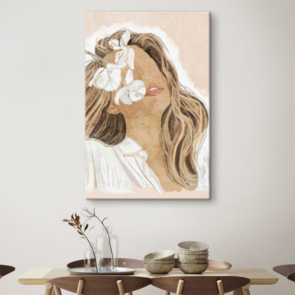 Woman with flowers in her hair
