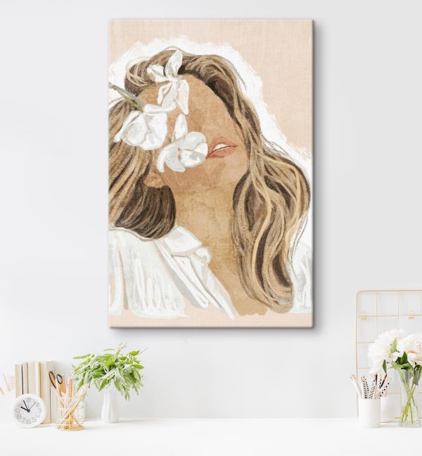 Woman with flowers in her hair