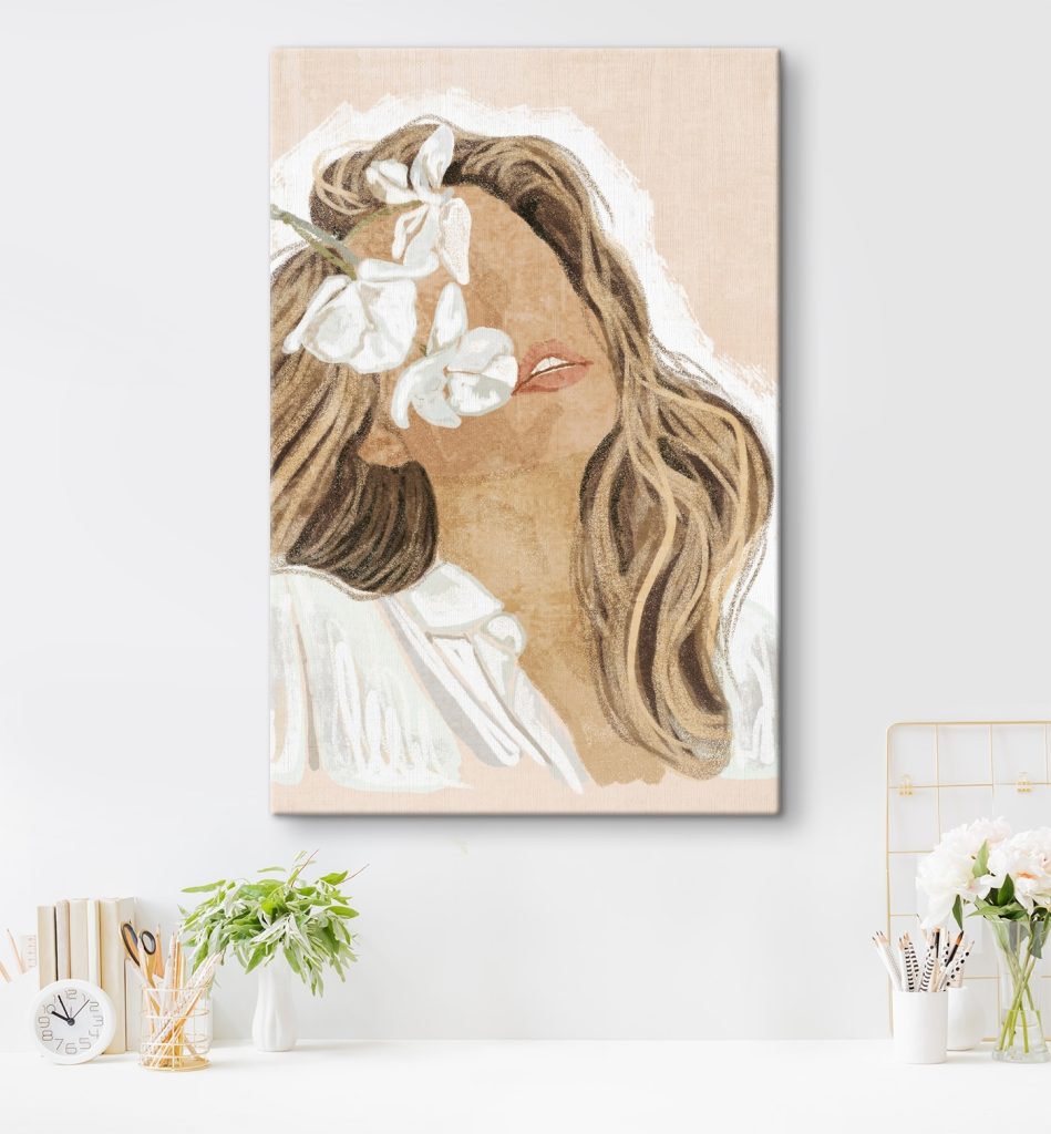 Woman with flowers in her hair