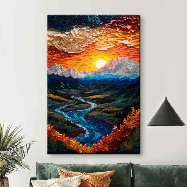 Cuadros Cuadro de un río que atraviesa un valle (SKU: s35834) Cuadros Cuadros Cuadro de un río que atraviesa un valle (SKU: s35834)