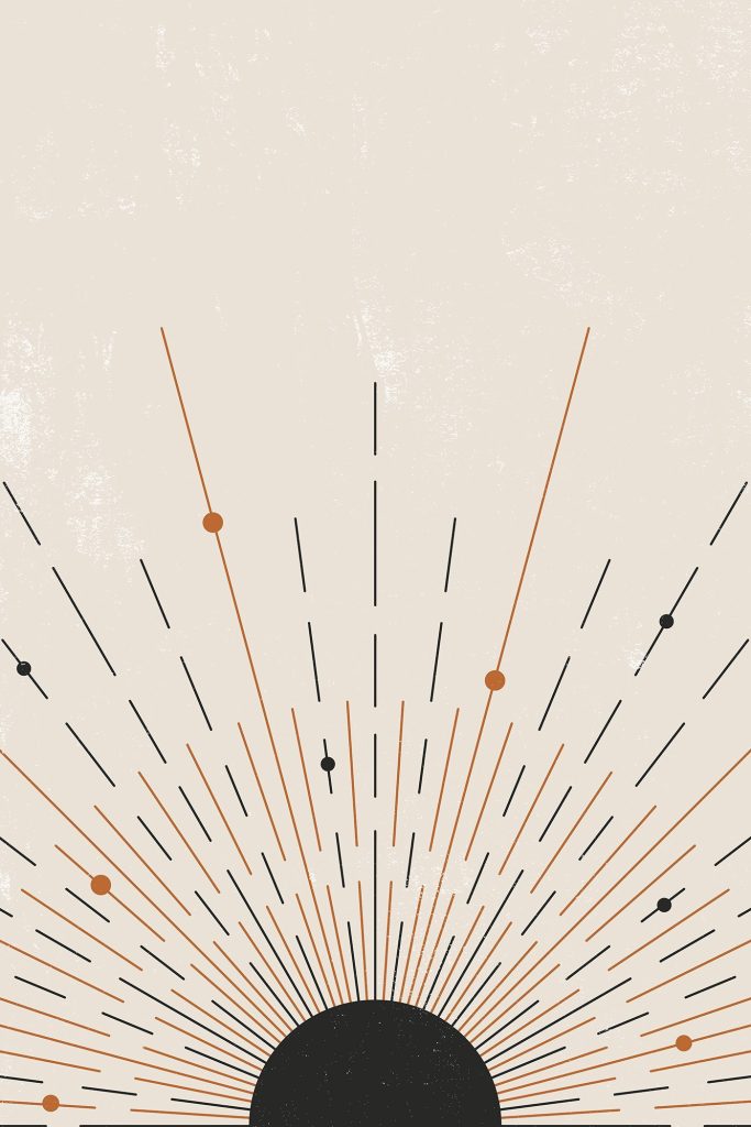 Sunburst with lines and dots Sunburst with lines and dots