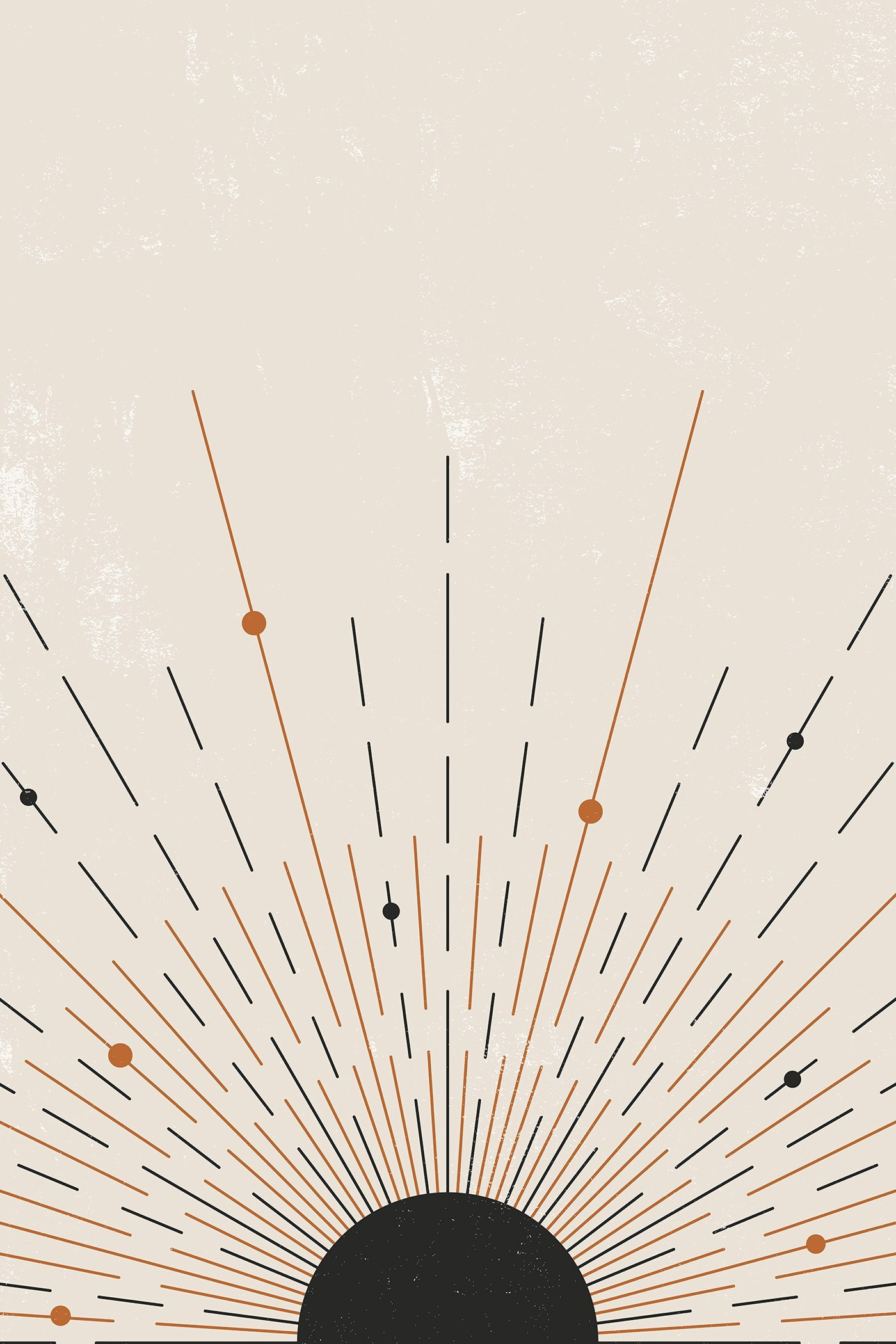 Sunburst with lines and dots Sunburst with lines and dots