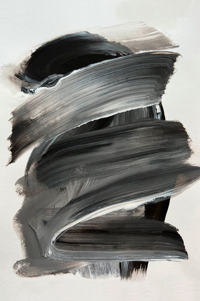 Black and white brushstroke Black and white brushstroke