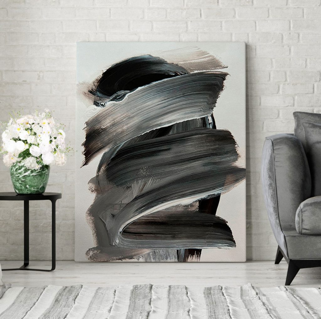 Black and white brushstroke Black and white brushstroke