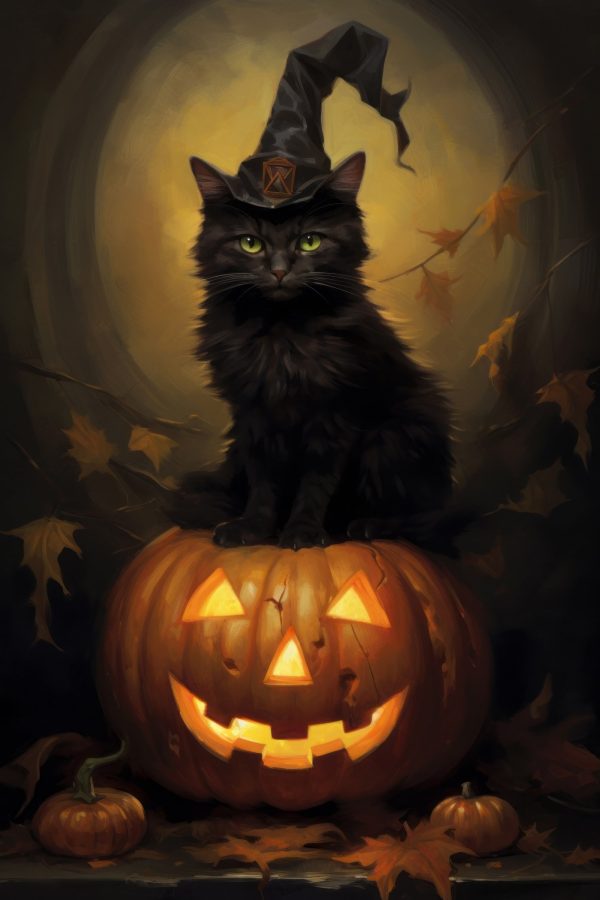 Cat sitting on a pumpkin Cat sitting on a pumpkin