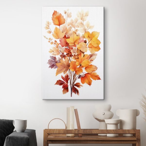 Watercolor painting of leaves