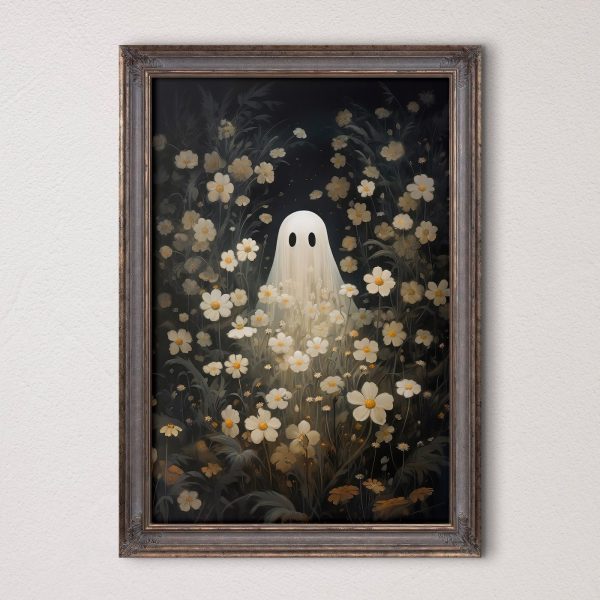 Cuadros Cuadros Un fantasma en un campo de flores (SKU: s35980)