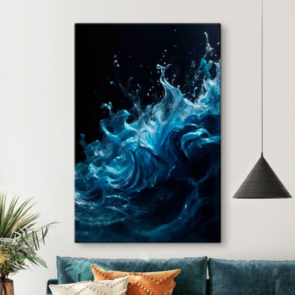 Cuadros Cuadros Líquido azul en el agua (SKU: s36048)