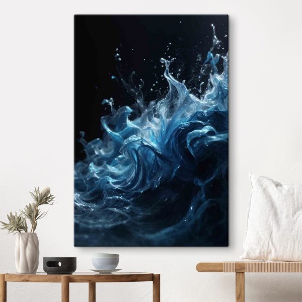 Blue liquid in the water Blue liquid in the water