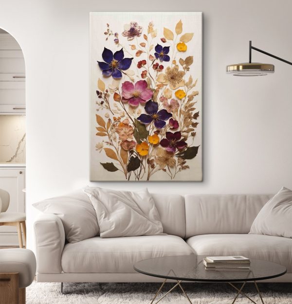 Group of flowers and leaves Group of flowers and leaves