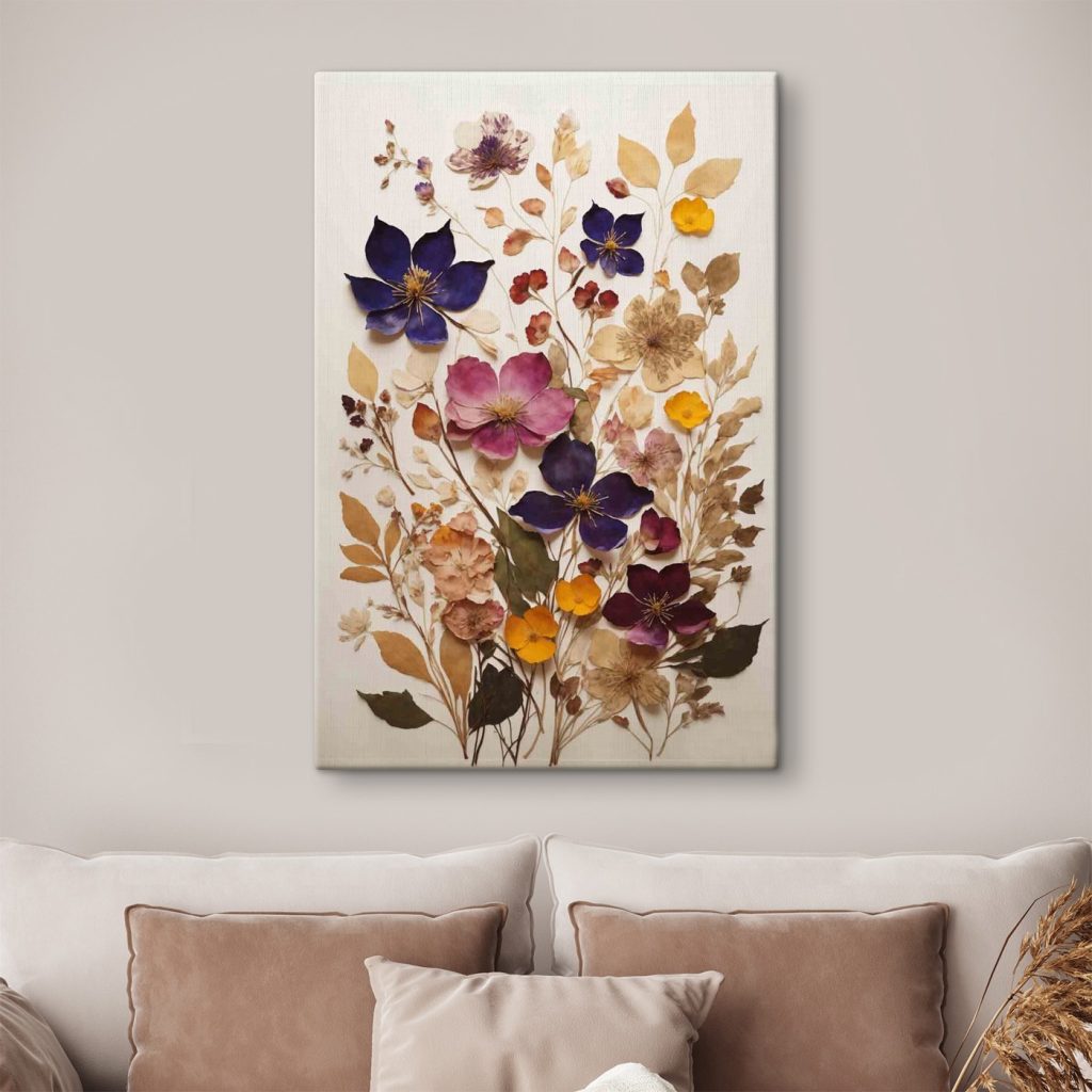 Group of flowers and leaves Group of flowers and leaves
