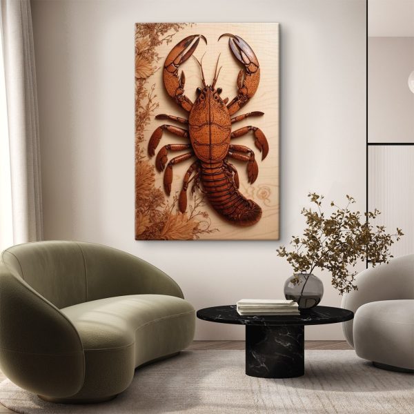 Lobster made out of wood