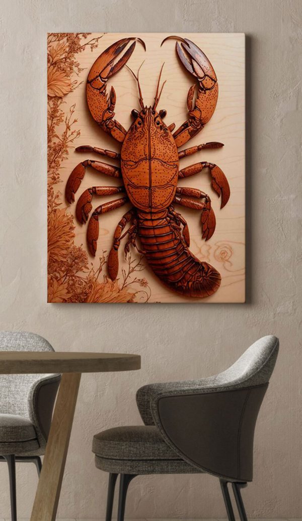 Lobster made out of wood