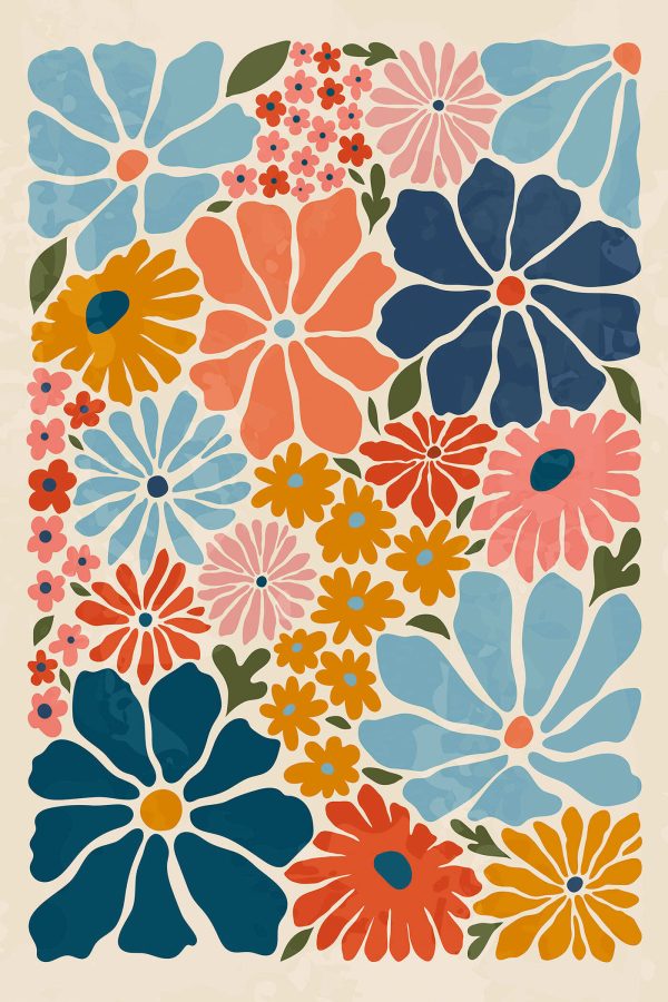 Colorful flower pattern