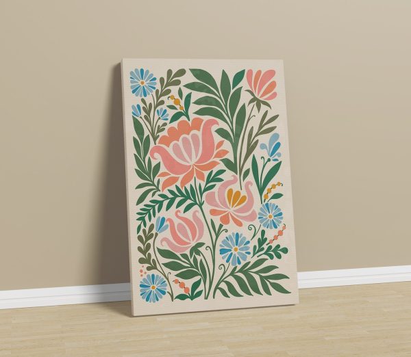 Colorful floral design on a white background Colorful floral design on a white background