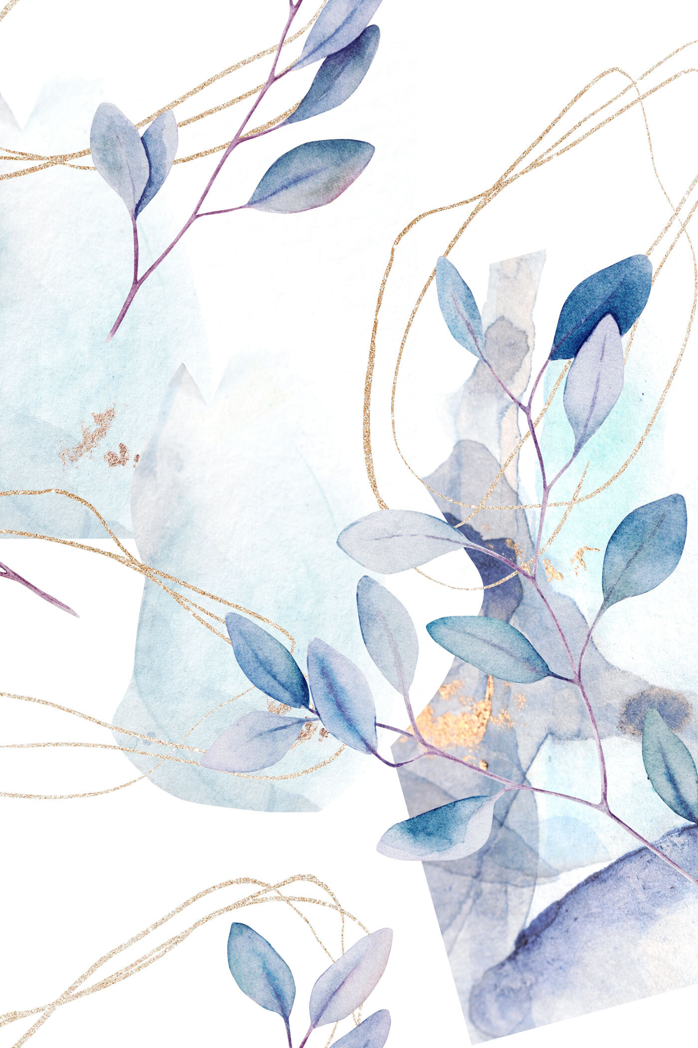 Elegance in Watercolor and Leaves Elegance in Watercolor and Leaves