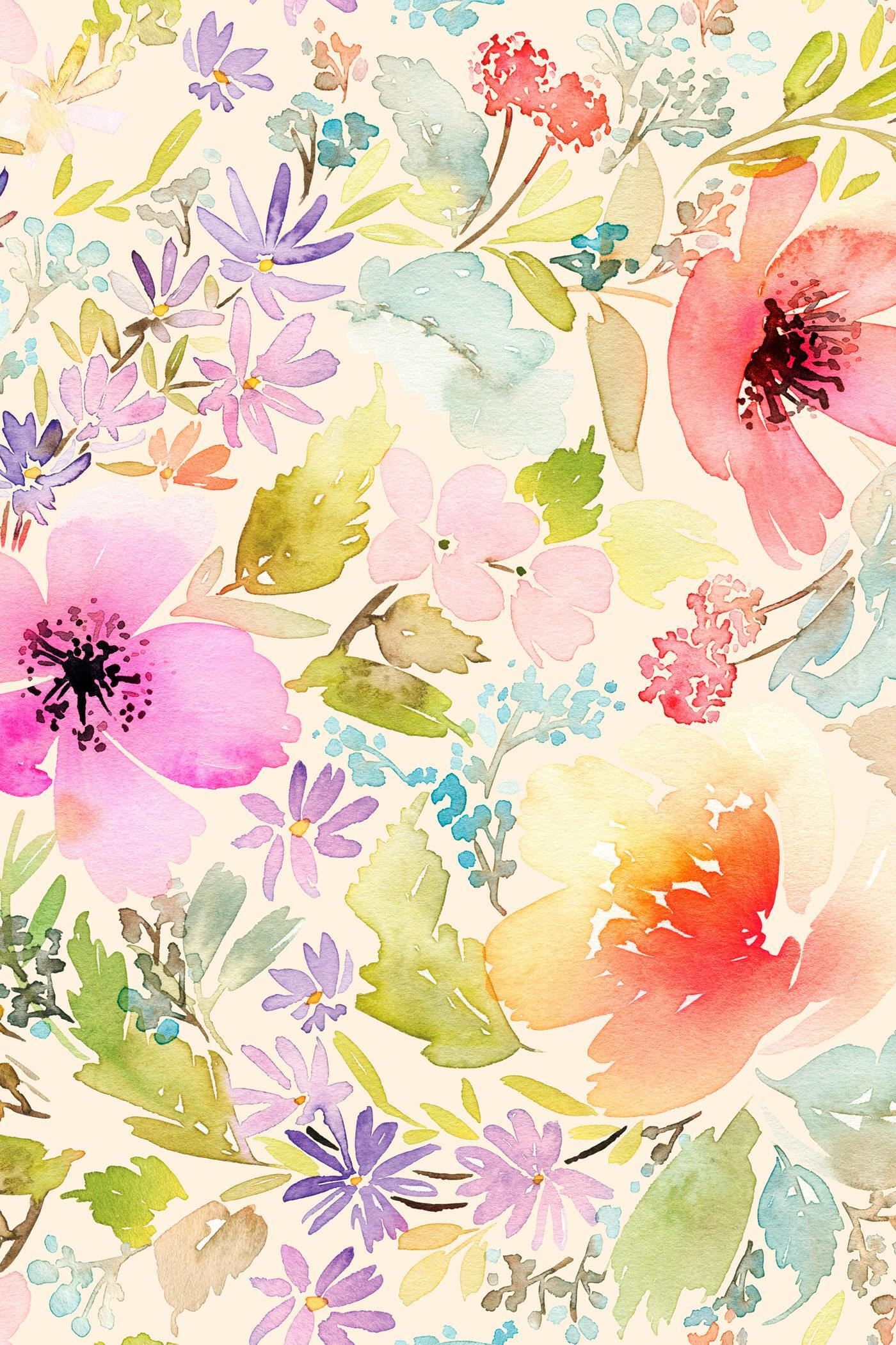 Watercolor painting of flowers Watercolor painting of flowers