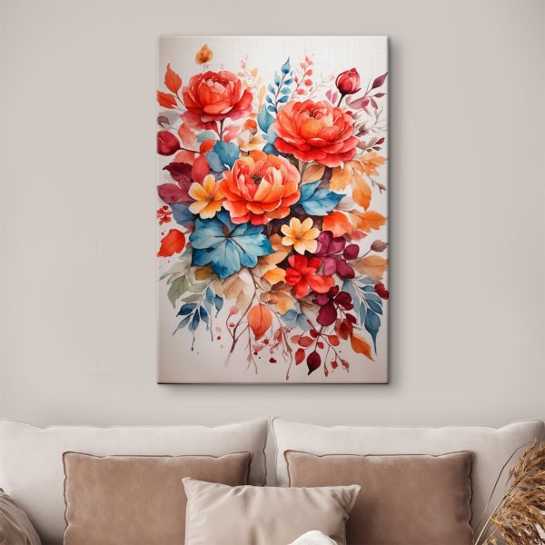 Cuadros Pintura de flores y hojas (SKU: s36127) Cuadros Cuadros Pintura de flores y hojas (SKU: s36127)