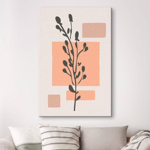 Plant with leaves and squares